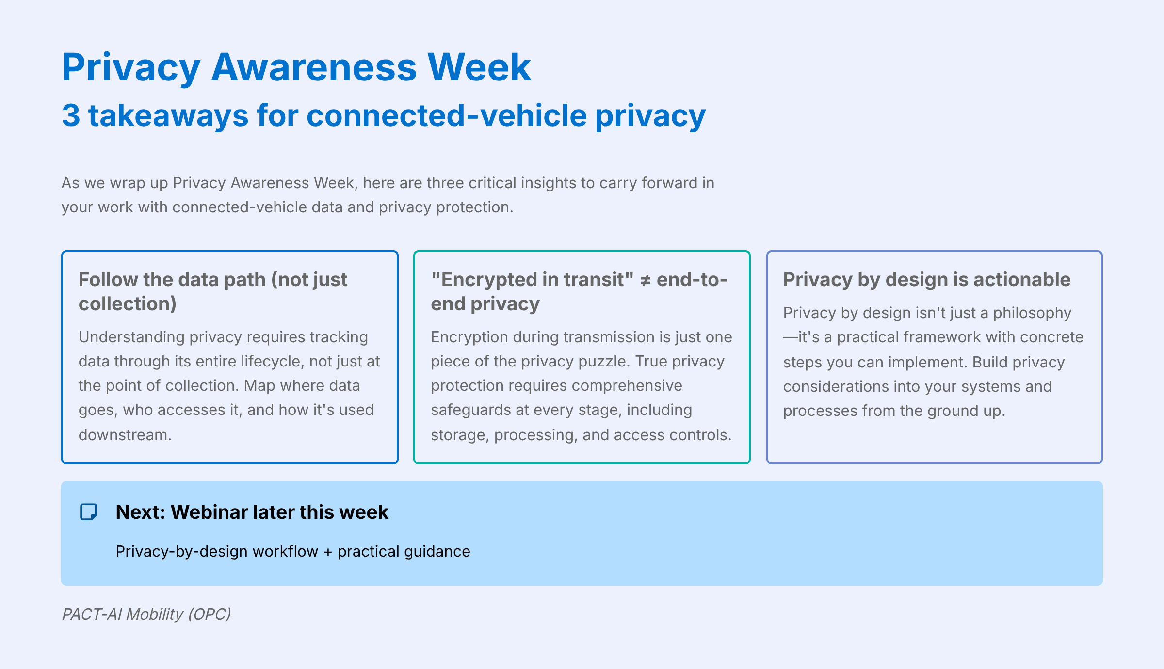 Privacy Awareness Week Closing
